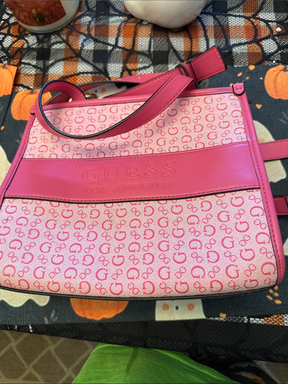 GUESS Hot Pink Logo Crossbody Shoulder Bag